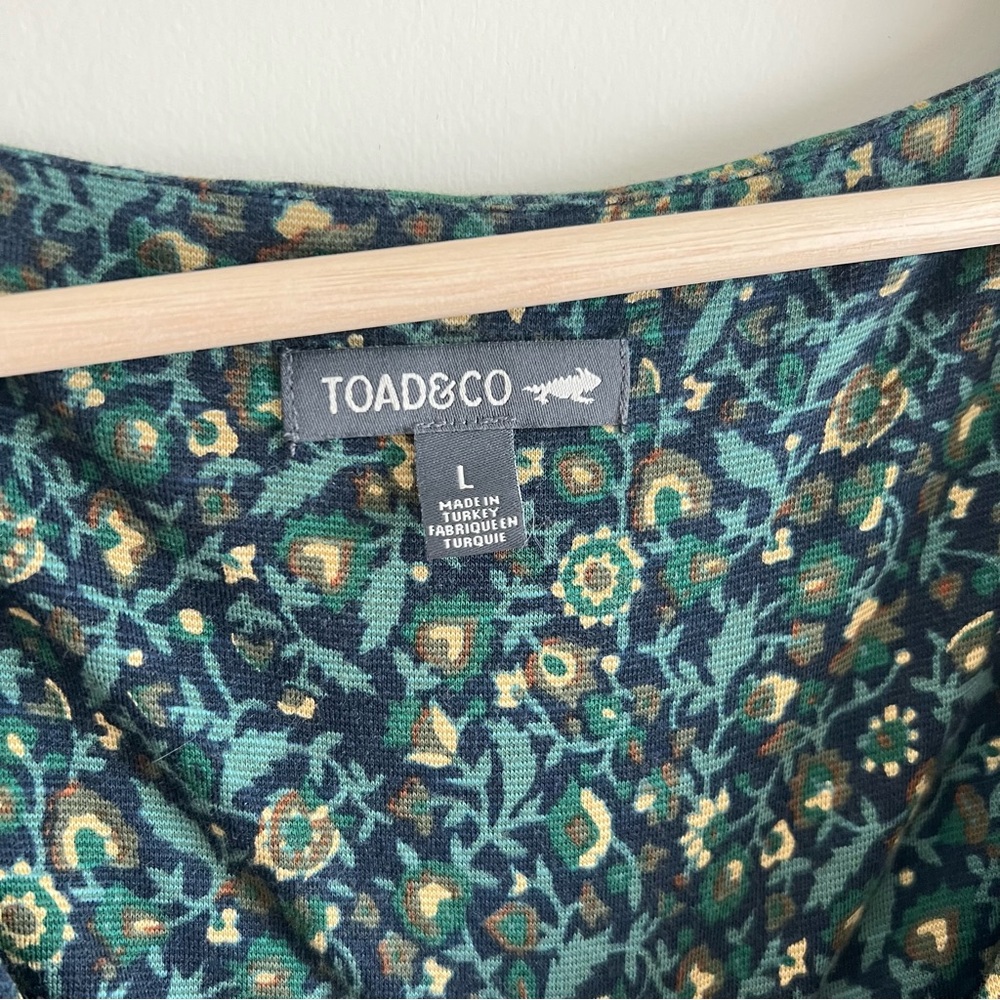 Toad&Co Floral Green Dress - Picture 3 of 12